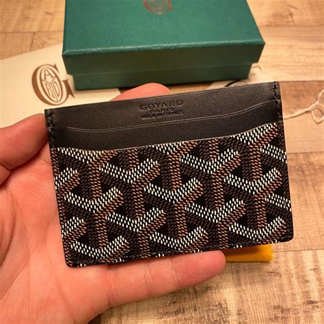 goyard saint sulpice card holder goyardine black|Goyard saint sulpice retail price.